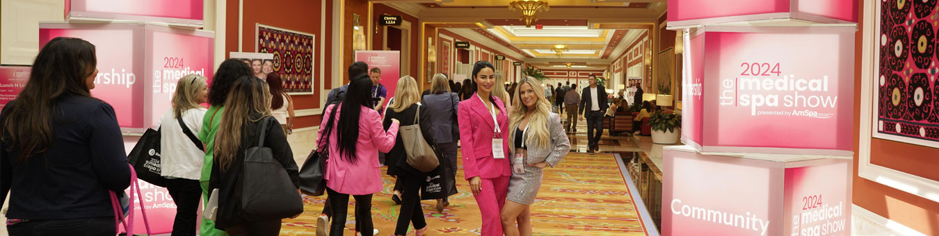 Attendees in the concourse at the Medical Spa Show